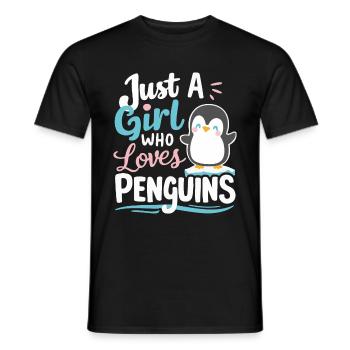 Pinguin Pinguine Tier - Männer T-Shirt - Schwarz - Vorne - AI Model Male 178 light (178cm)