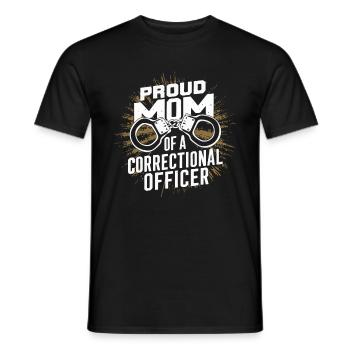 Agent correctionnel Gardien Agent correctionnel - T-shirt homme - noir - Devant - AI Model Male 178 light (178cm)