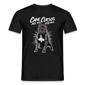 Cane Corso Hund - Männer T-Shirt - Schwarz - Vorne - AI Model Male 178 light (178cm)