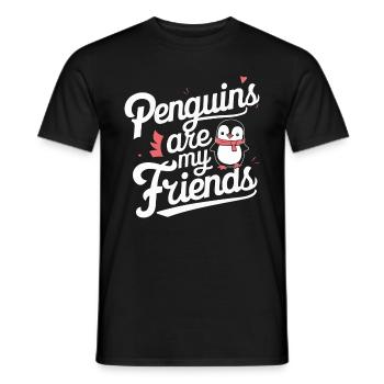 Pinguin Pinguine Tier - Männer T-Shirt - Schwarz - Vorne - AI Model Male 178 light (178cm)