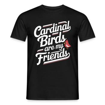 Cardinal Rouge Cardinal Vogel Rouge Cardinal - T-shirt homme - noir - Devant - AI Model Male 178 light (178cm)