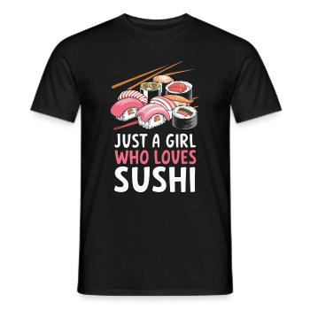 Sushi Japanisches Essen Maki Sushi Kawaii - Männer T-Shirt - Schwarz - Vorne - AI Model Male 178 light (178cm)