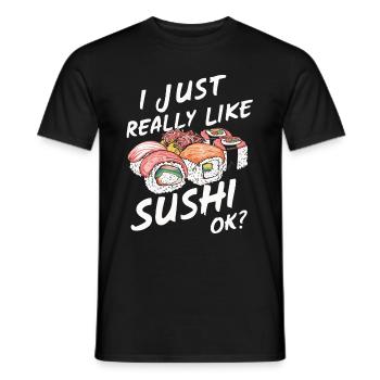 Sushi Japanisches Essen Maki Sushi Kawaii - Männer T-Shirt - Schwarz - Vorne - AI Model Male 178 light (178cm)