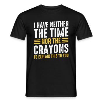 Funny, sarcasm, sarcastic humor, irony - Men's T-Shirt - black - Front - AI Model Male 178 light (178cm)