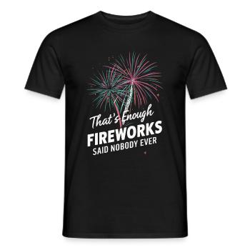 Pyrotechniker Feuerwerk Pyrotechnik - Männer T-Shirt - Schwarz - Vorne - AI Model Male 178 light (178cm)