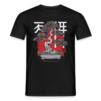 Bonsai Baum Japanisch Bonsai - Männer T-Shirt - Schwarz - Vorne - AI Model Male 178 light (178cm)