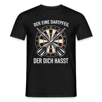Fléchettes Fléchettes Joueur de fléchettes Fléchettes Sport - T-shirt homme - noir - Devant - AI Model Male 178 light (178cm)