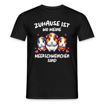 Guinea Pig Shorthair Longhair Crested Dogs - Men's T-Shirt - black - Front - AI Model Male 178 light (178cm)