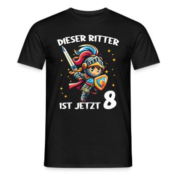 Birthday Gift 8 Years Birthday Boy - Men's T-Shirt - black - Front - AI Model Male 178 light (178cm)