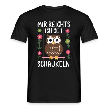 Noctambule, Hibou, Hibou, Oiseau - T-shirt homme - noir - Devant - AI Model Male 178 light (178cm)
