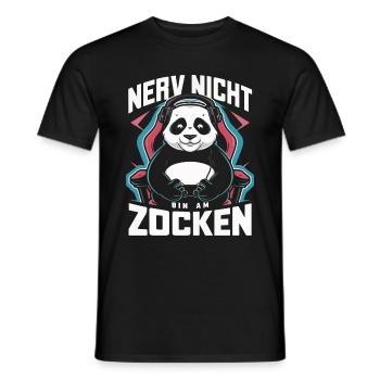 Panda Panda Ours Pandas - T-shirt homme - noir - Devant - AI Model Male 178 light (178cm)