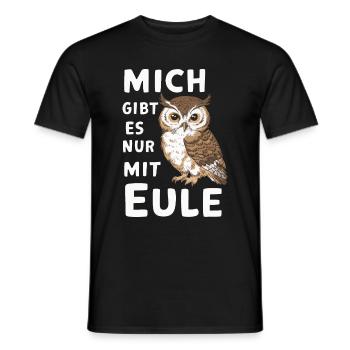 Night Owl, Owl, Owl, Bird - Men's T-Shirt - black - Front - AI Model Male 178 light (178cm)