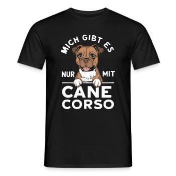Chiens Cane Corso Italiano Chien - T-shirt homme - noir - Devant - AI Model Male 178 light (178cm)