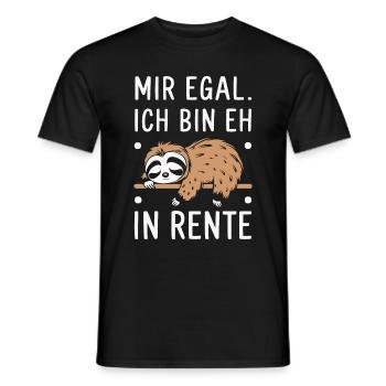 Pension de pensionné Pension de retraite - T-shirt homme - noir - Devant - AI Model Male 178 light (178cm)