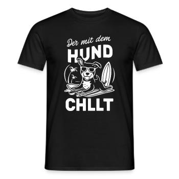 Hund Hunde Haustier Lustige Sprüche - Männer T-Shirt - Schwarz - Vorne - AI Model Male 178 light (178cm)