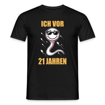 Birthday Gift 21 Years Birthday Child - Men's T-Shirt - black - Front - AI Model Male 178 light (178cm)