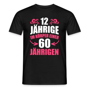 Birthday gift 60 years birthday boy - Men's T-Shirt - black - Front - AI Model Male 178 light (178cm)
