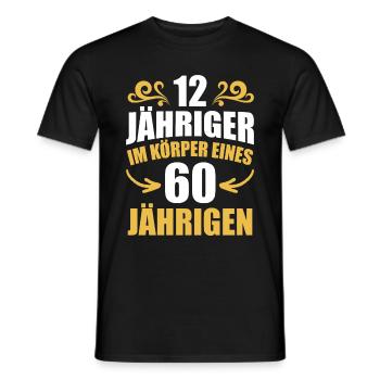 Birthday gift 60 years birthday boy - Men's T-Shirt - black - Front - AI Model Male 178 light (178cm)