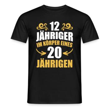 Birthday gift 20 years birthday boy - Men's T-Shirt - black - Front - AI Model Male 178 light (178cm)