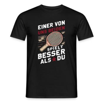 Table tennis Table tennis player - Men's T-Shirt - black - Front - AI Model Male 178 light (178cm)