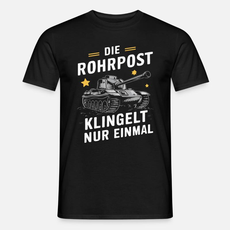 Panzer Kampfpanzer Panzerkampfwagen Panzerfahrer - Männer T-Shirt - Schwarz