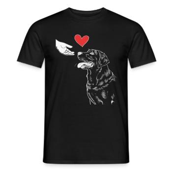 Labrador Hund Hunde - Männer T-Shirt - Schwarz - Vorne - AI Model Male 178 light (178cm)