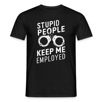 Agent correctionnel Gardien Agent correctionnel - T-shirt homme - noir - Devant - AI Model Male 178 light (178cm)