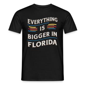 Florida, USA, America, Seed - Men's T-Shirt - black - Front - AI Model Male 178 light (178cm)