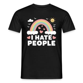 Funny, sarcasm, sarcastic humor, irony - Men's T-Shirt - black - Front - AI Model Male 178 light (178cm)