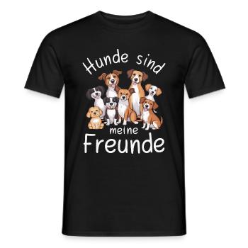 Hund Hunde Haustier Lustige Sprüche - Männer T-Shirt - Schwarz - Vorne - AI Model Male 178 light (178cm)