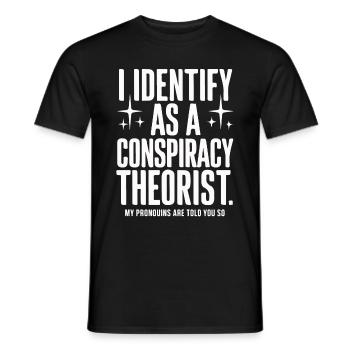 Conspiracy theorist Conspiracy theory - Men's T-Shirt - black - Front - AI Model Male 178 light (178cm)