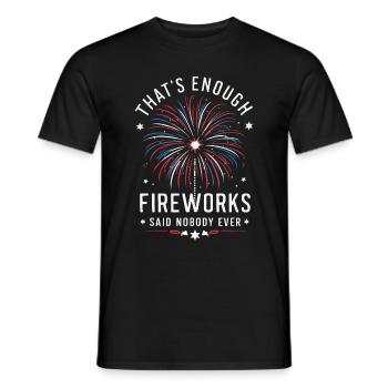 Pyrotechnics Fireworks Pyrotechnics - Men's T-Shirt - black - Front - AI Model Male 178 light (178cm)