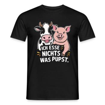 Végétarien Végétalien Bien-être animal Droits des animaux Veggie - T-shirt homme - noir - Devant - AI Model Male 178 light (178cm)