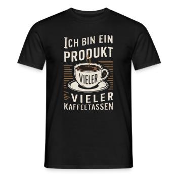 Café Café Buveurs de café Amateurs de café - T-shirt homme - noir - Devant - AI Model Male 178 light (178cm)