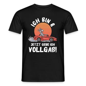Birthday Gift 8 Years Children's Birthday - Men's T-Shirt - black - Front - AI Model Male 178 light (178cm)