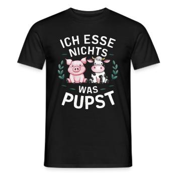 Végétarien Végétalien Bien-être animal Droits des animaux Veggie - T-shirt homme - noir - Devant - AI Model Male 178 light (178cm)
