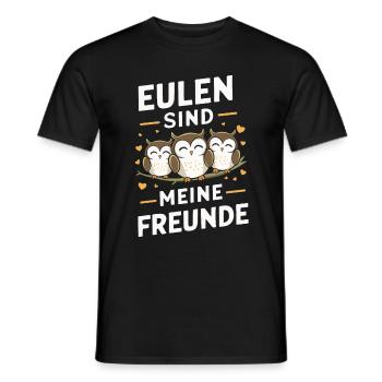 oiseau de nuit hibou hibou oiseau - T-shirt homme - noir - Devant - AI Model Male 178 light (178cm)