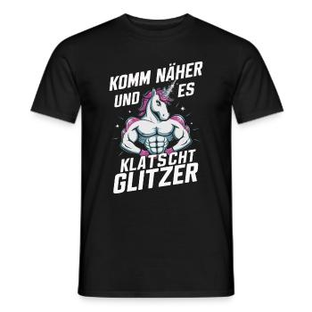 Unicorn Unicorns Mythical Creatures Mystical - Men's T-Shirt - black - Front - AI Model Male 178 light (178cm)
