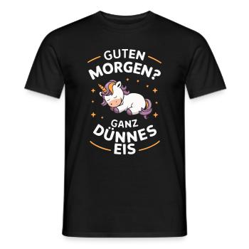 Unicorn Unicorns Mythical Creatures Mystical - Men's T-Shirt - black - Front - AI Model Male 178 light (178cm)