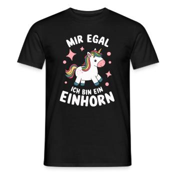 Unicorn Unicorns Mythical Creatures Mystical - Men's T-Shirt - black - Front - AI Model Male 178 light (178cm)