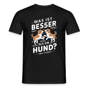 Hund Hunde Haustier Lustige Sprüche - Männer T-Shirt - Schwarz - Vorne - AI Model Male 178 light (178cm)