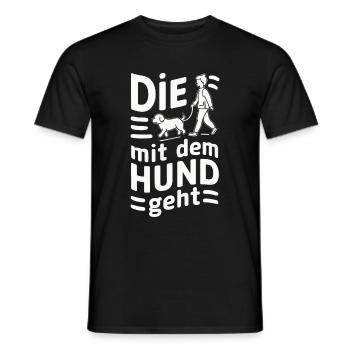 Hund Hunde Haustier Lustige Sprüche - Männer T-Shirt - Schwarz - Vorne - AI Model Male 178 light (178cm)