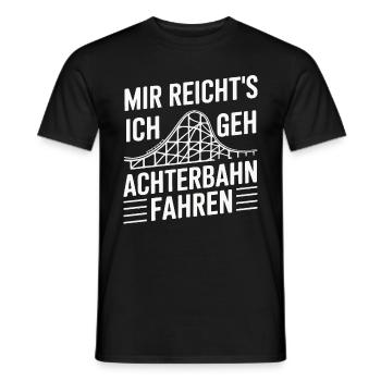 Roller Coaster Amusement Park Roller Coaster - Men's T-Shirt - black - Front - AI Model Male 178 light (178cm)