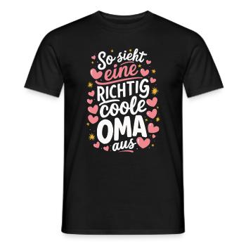 Grandma Grandma Grandparents Mother's Day Family - Men's T-Shirt - black - Front - AI Model Male 178 light (178cm)