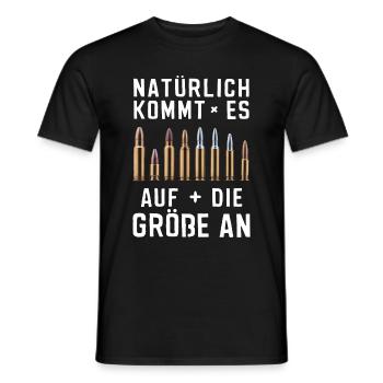 Hunter Hunting Hunting Hunting Clothing - Men's T-Shirt - black - Front - AI Model Male 178 light (178cm)