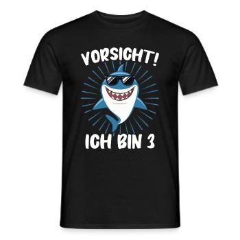 Birthday Gift 3 Years Children's Birthday - Men's T-Shirt - black - Front - AI Model Male 178 light (178cm)