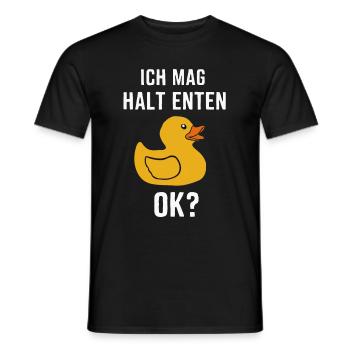 Mallard, Duck Birds, Duck, Dark Duck, Bird - Men's T-Shirt - black - Front - AI Model Male 178 light (178cm)
