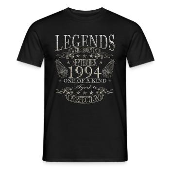 Geburtstagsgeschenk im September 1994 - Männer T-Shirt - Schwarz - Vorne - AI Model Male 178 light (178cm)