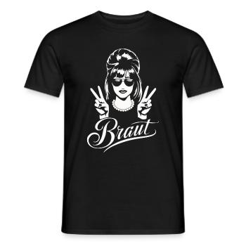 Bachelorette Party Wedding Bridesmaid - Men's T-Shirt - black - Front - AI Model Male 178 light (178cm)