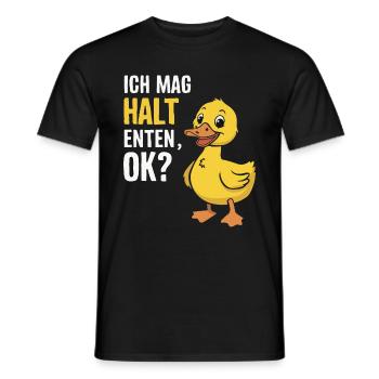 Mallard, Duck Birds, Duck, Dark Duck, Bird - Men's T-Shirt - black - Front - AI Model Male 178 light (178cm)